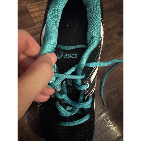 Asics Gel-nimbus 13 Womens Black And Green Size 8 T192N - Picture 5 of 7